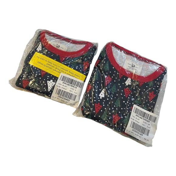 J.Crew X Crewcuts Boys Christmas Jammies Pajama Set Red Blue Christmas Trees NEW - Picture 4 of 16